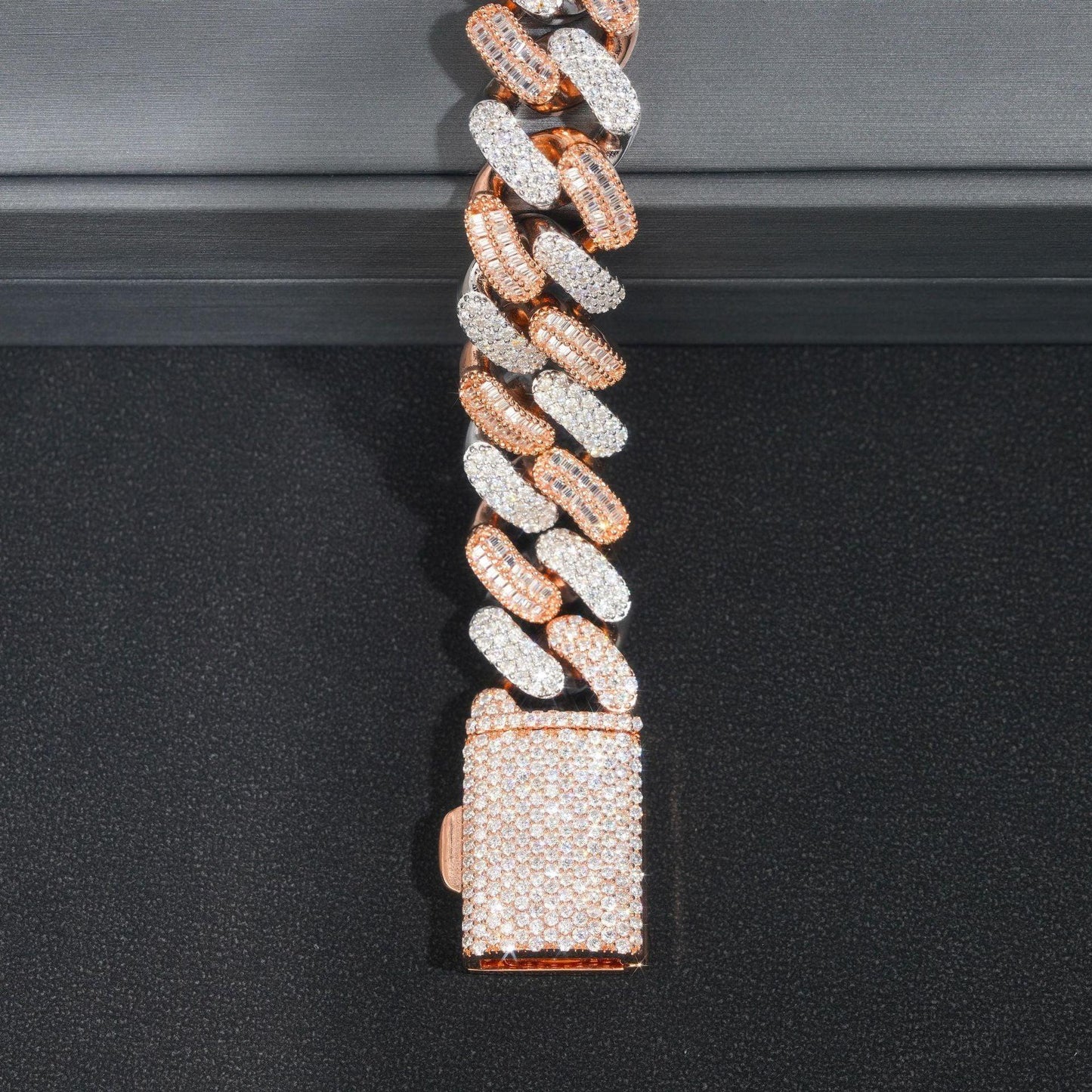 16mm Moissanite Cuban Link Bracelet | S925 Silver Men’s Hip Hop Jewelry - CaratixJewelry