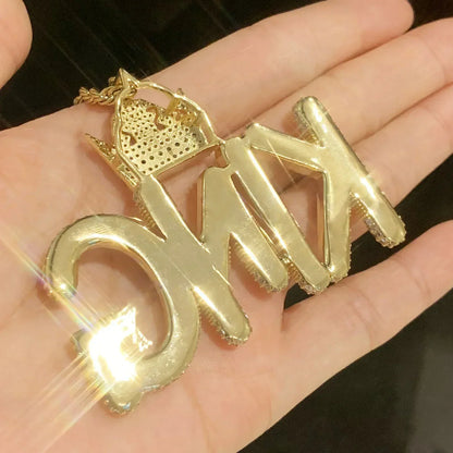 KING Letter Pendant Necklace | Iced Out Hip Hop Streetwear Jewelry - CaratixJewelry