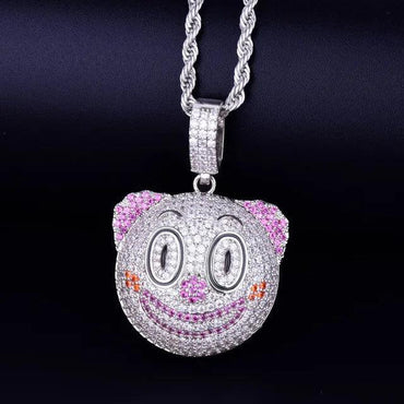 Men's Evil Clown Necklace | Premium Copper CZ "Laugh Now Cry Later" Jewelry Caratix - CaratixJewelry