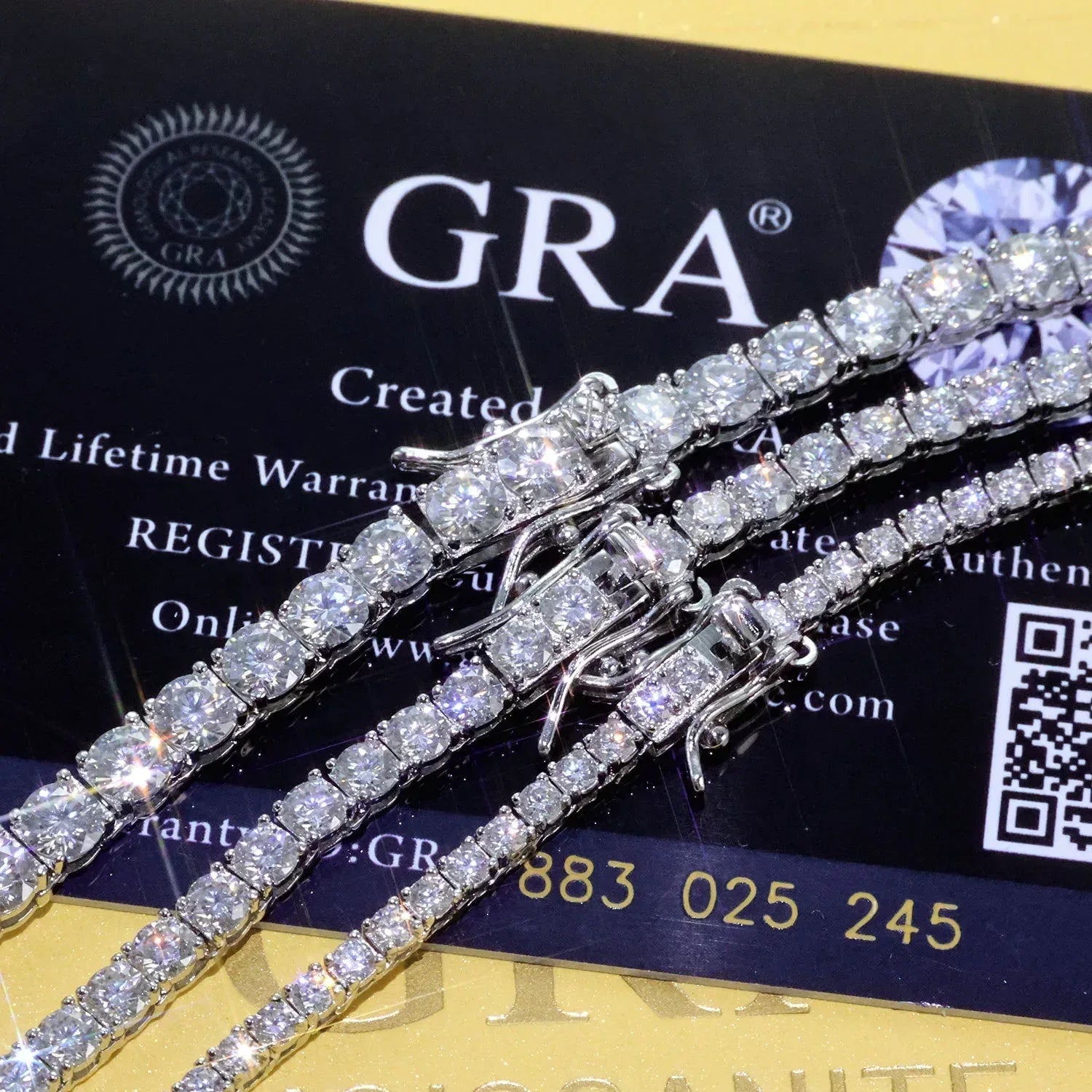 Moissanite Tennis Chain Necklace – S925 Sterling Silver Luxury Hip Hop Jewelry for Men & Women - CaratixJewelry