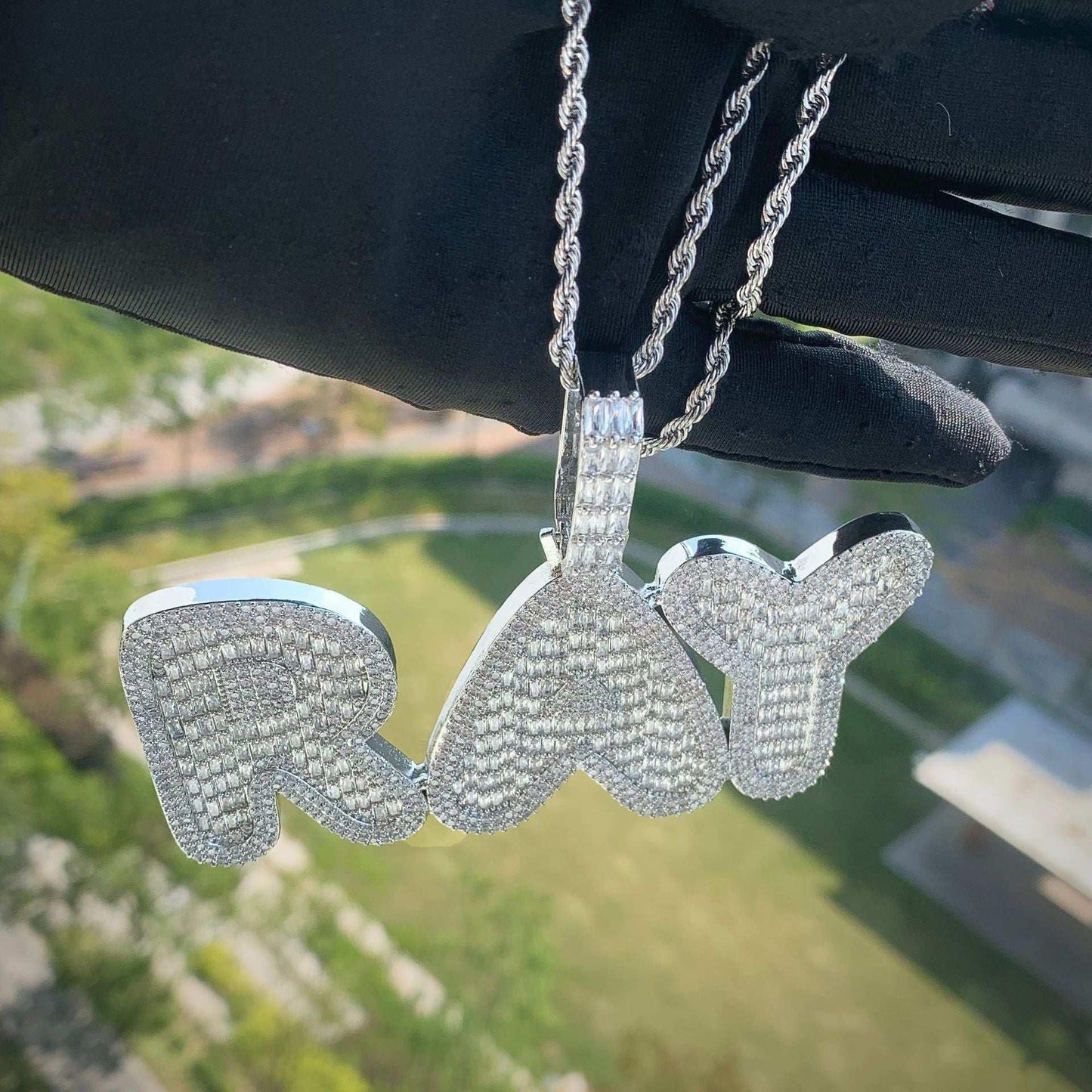 Custom Letter & Number Pendant | DIY Hip Hop Iced Out Personalized Necklace - CaratixJewelry