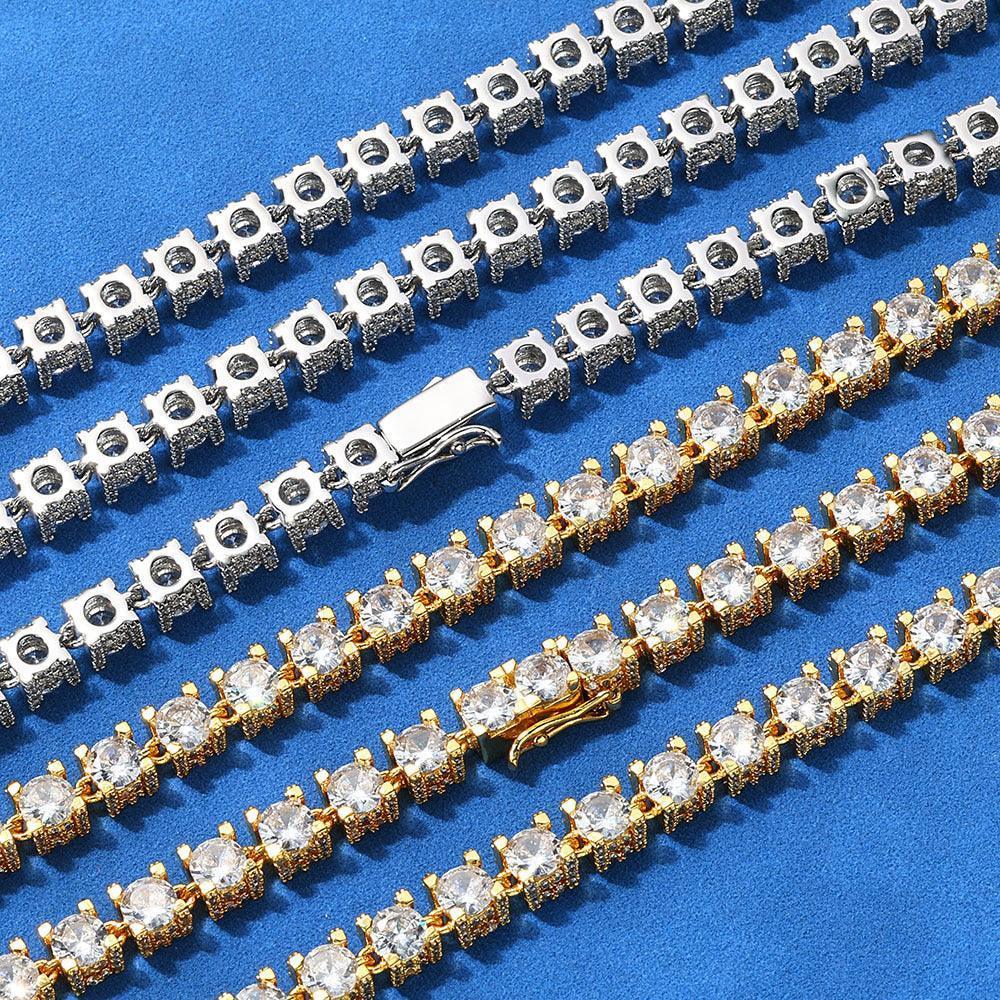 6mm Moissanite Tennis Chain – Custom S925 Sterling Silver Iced-Out Hip Hop Men’s Luxury Streetwear Necklace - CaratixJewelry