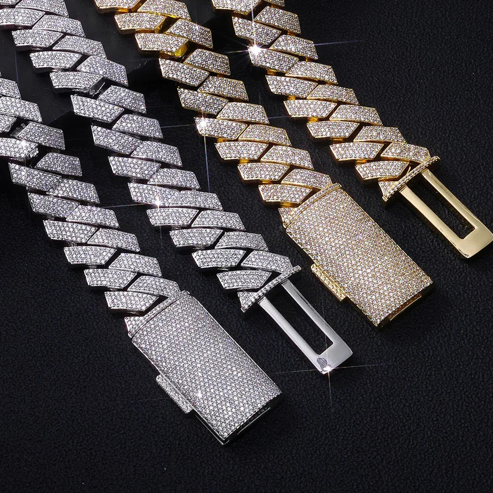 Four Row Cuban Chain Necklace Zircon - CaratixJewelry