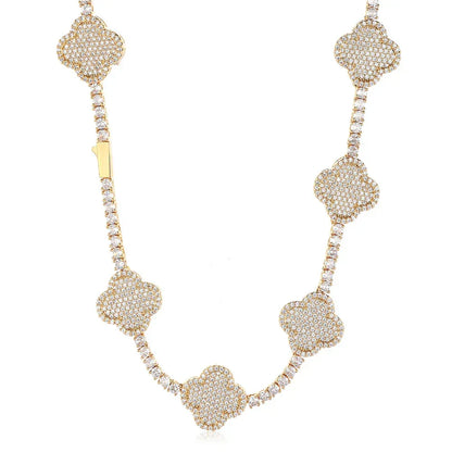 Custom S925 Sterling Silver Necklace with Zircon Stones for Men | Caratix Jewelry - CaratixJewelry