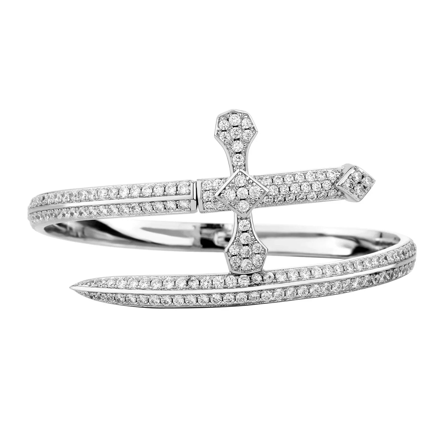 Men's King’s Sword Ring | Micro-Pave Zirconia Warrior Band | Caratix Jewelry