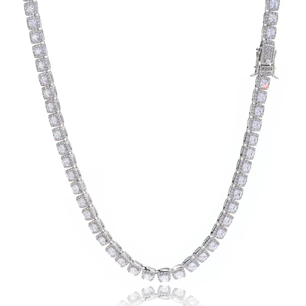 Ice Cube Moissanite Chain – Unique S925 Sterling Silver Iced-Out Hip Hop Men’s Luxury Streetwear Necklace - CaratixJewelry