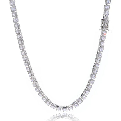 Ice Cube Moissanite Chain – Unique S925 Sterling Silver Iced-Out Hip Hop Men’s Luxury Streetwear Necklace - CaratixJewelry