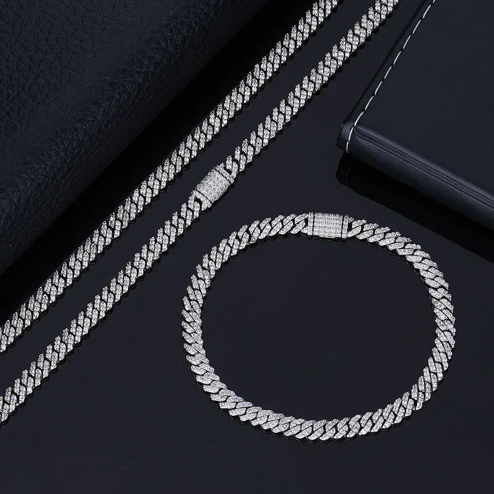 6mm Single Row Zircon Cuban Link Bracelet Luxury Hip Hop Jewelry - CaratixJewelry