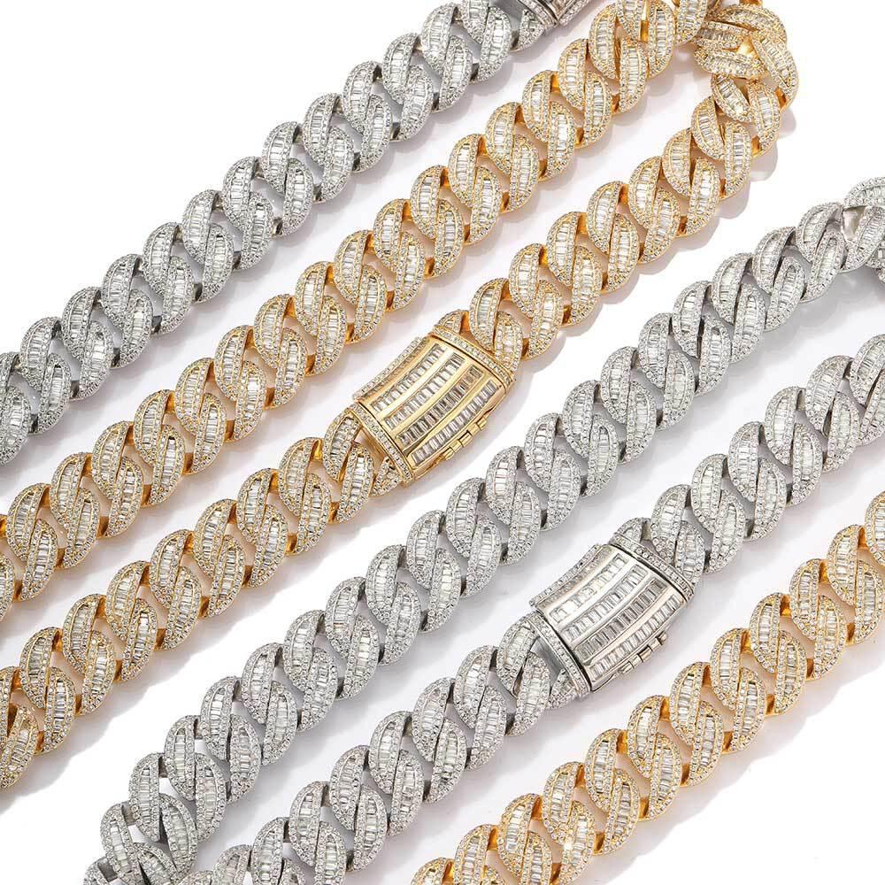 Custom Baguette Mixed-Cut Cuban Bracelet | Miami Clasp - CaratixJewelry
