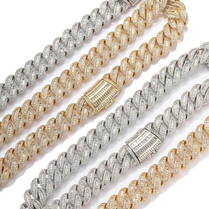Custom Baguette Mixed-Cut Cuban Bracelet | Miami Clasp - CaratixJewelry