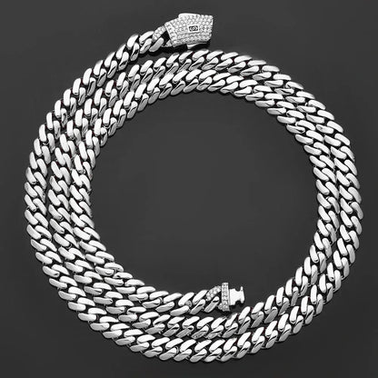 Polished Cuban Chain Necklace 14K Gold Tone Hip Hop Jewelry for Men | Caratix Jewelry - CaratixJewelry