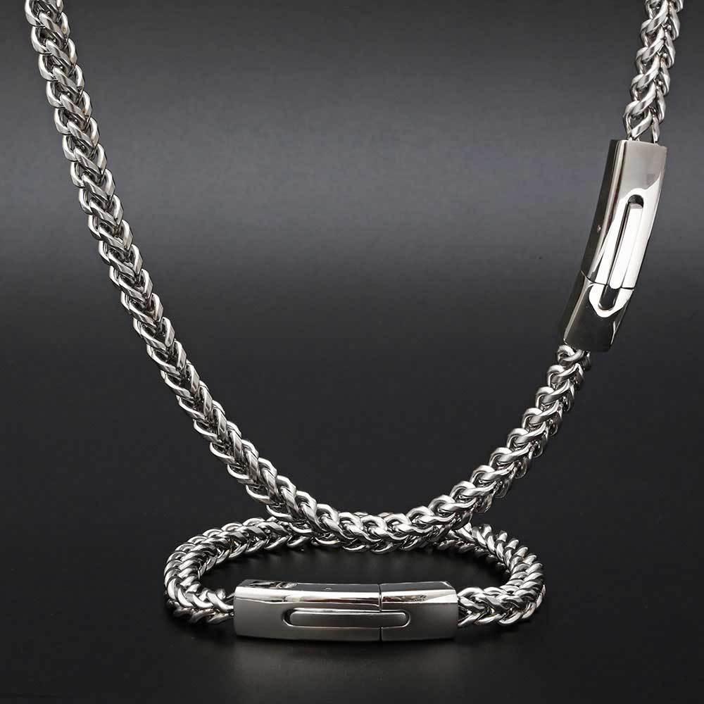 6mm Reversible Link Hip Hop Necklace Rapper Iced Out Chain Style for Men | Caratix Jewelry - CaratixJewelry