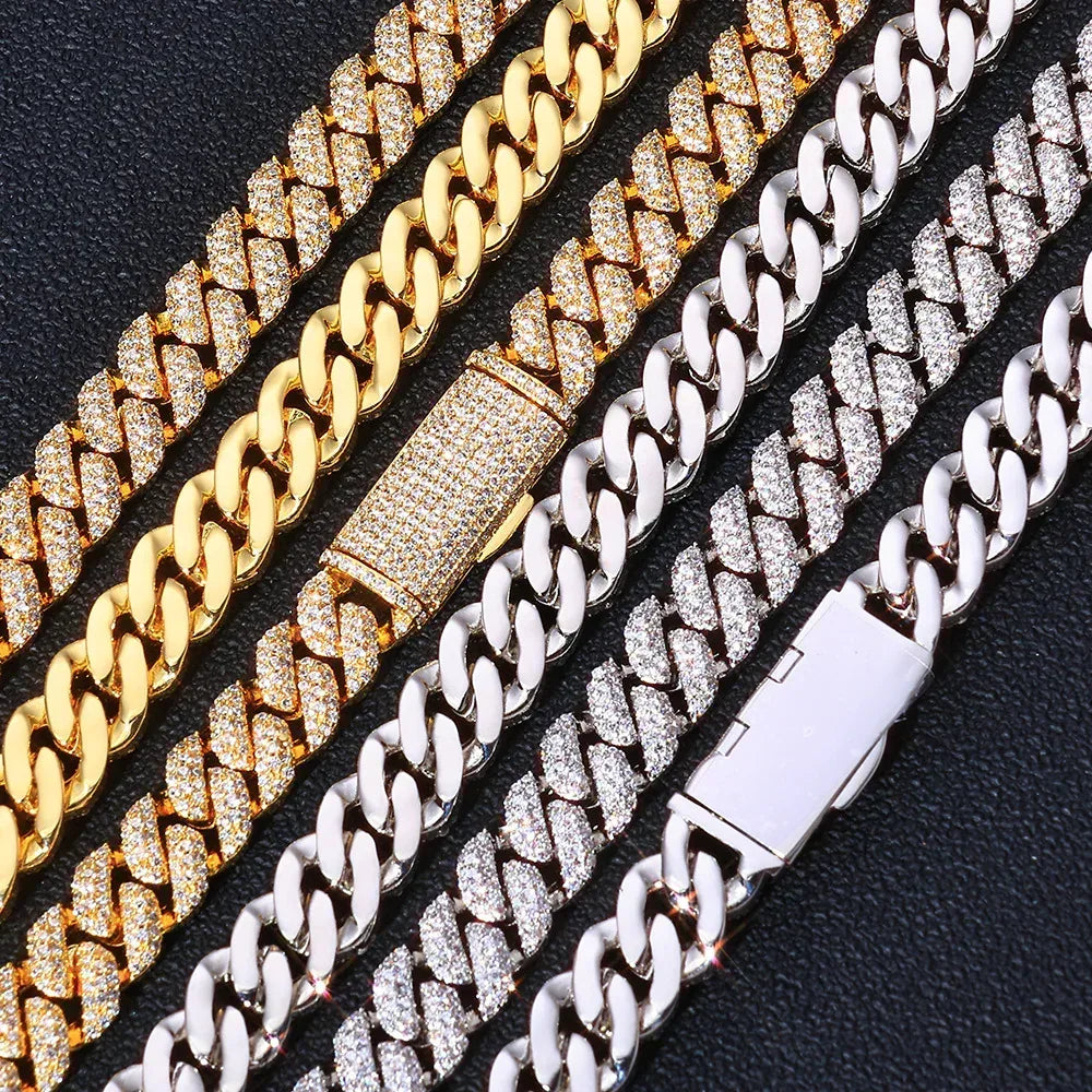 Custom 10mm Triple Row Cuban Chain Bracelet - CaratixJewelry