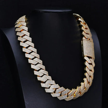 -Cut Moissanite Cuban Link Chain – S925 Sterling Silver Iced-Out Hip Hop Men’s Luxury Streetwear Necklace - CaratixJewelry