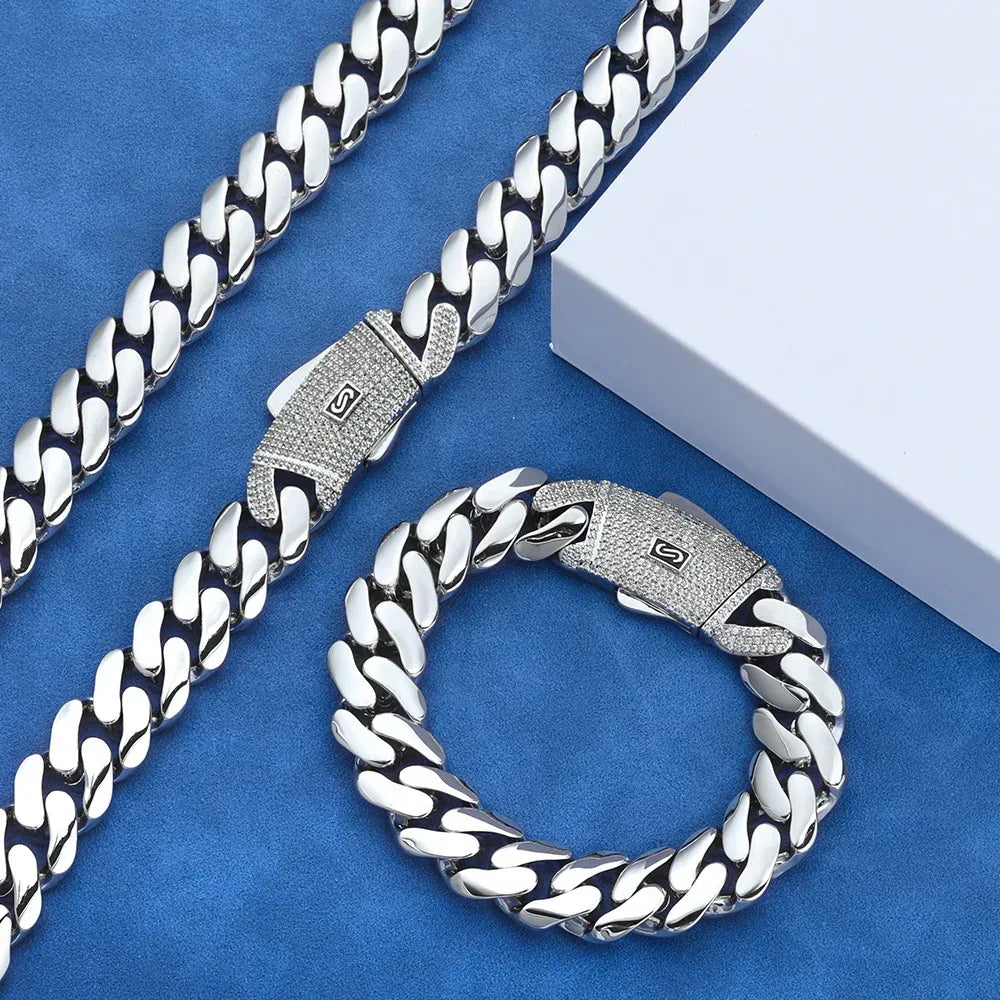 14K Gold Cuban Link Bracelet Hip Hop Jewelry Rapper Iced Out Chain for Men | Caratix Jewelry - CaratixJewelry