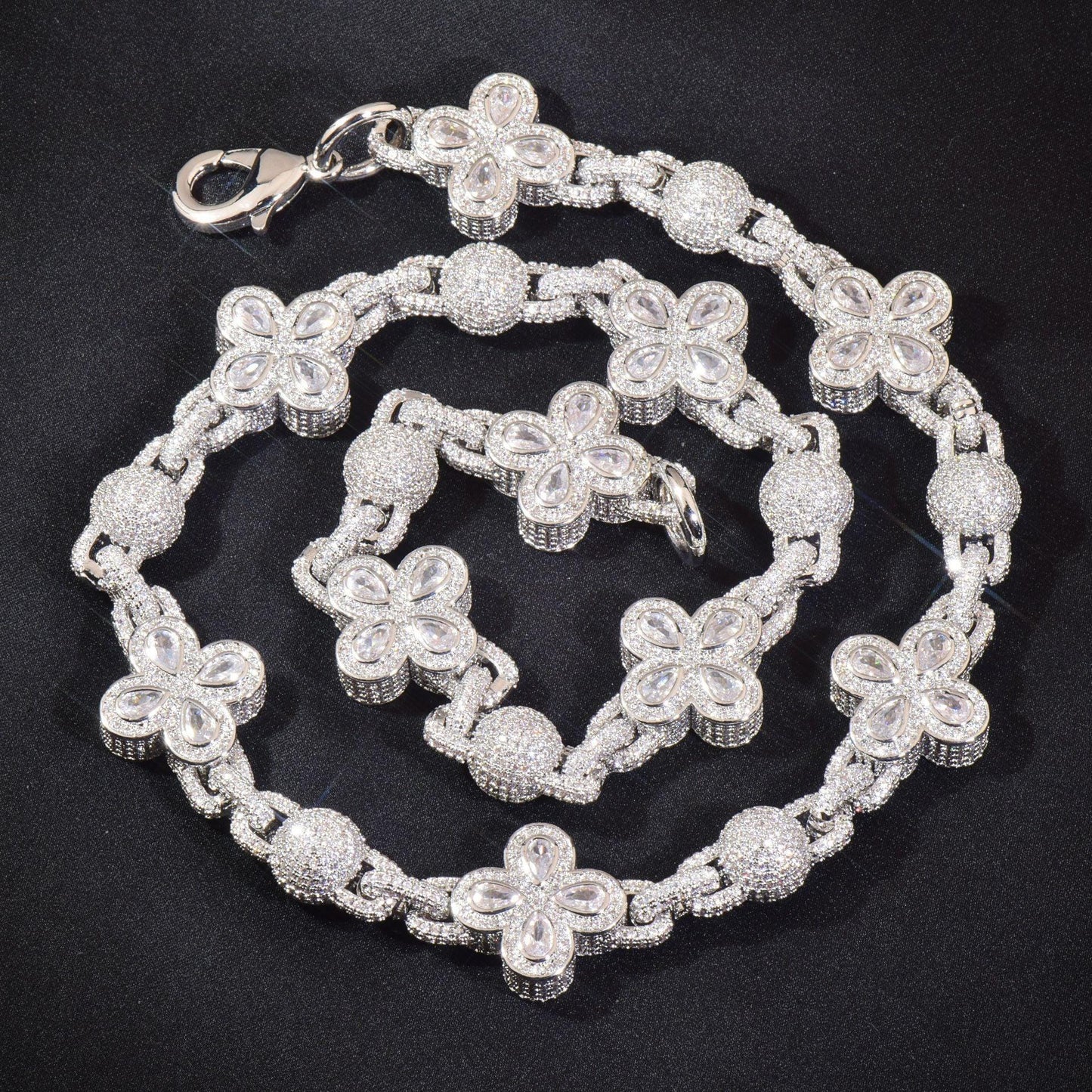 Iced Out Bubble Zircon Necklace for Men | Hip Hop Fashion Jewelry | Caratix Jewelry - CaratixJewelry