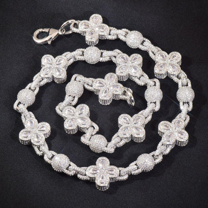 Iced Out Bubble Zircon Necklace for Men | Hip Hop Fashion Jewelry | Caratix Jewelry - CaratixJewelry