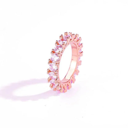 4mm Single-Row Zircon Ring for Men | Trendy Hip Hop Jewelry | Caratix Jewelry - CaratixJewelry