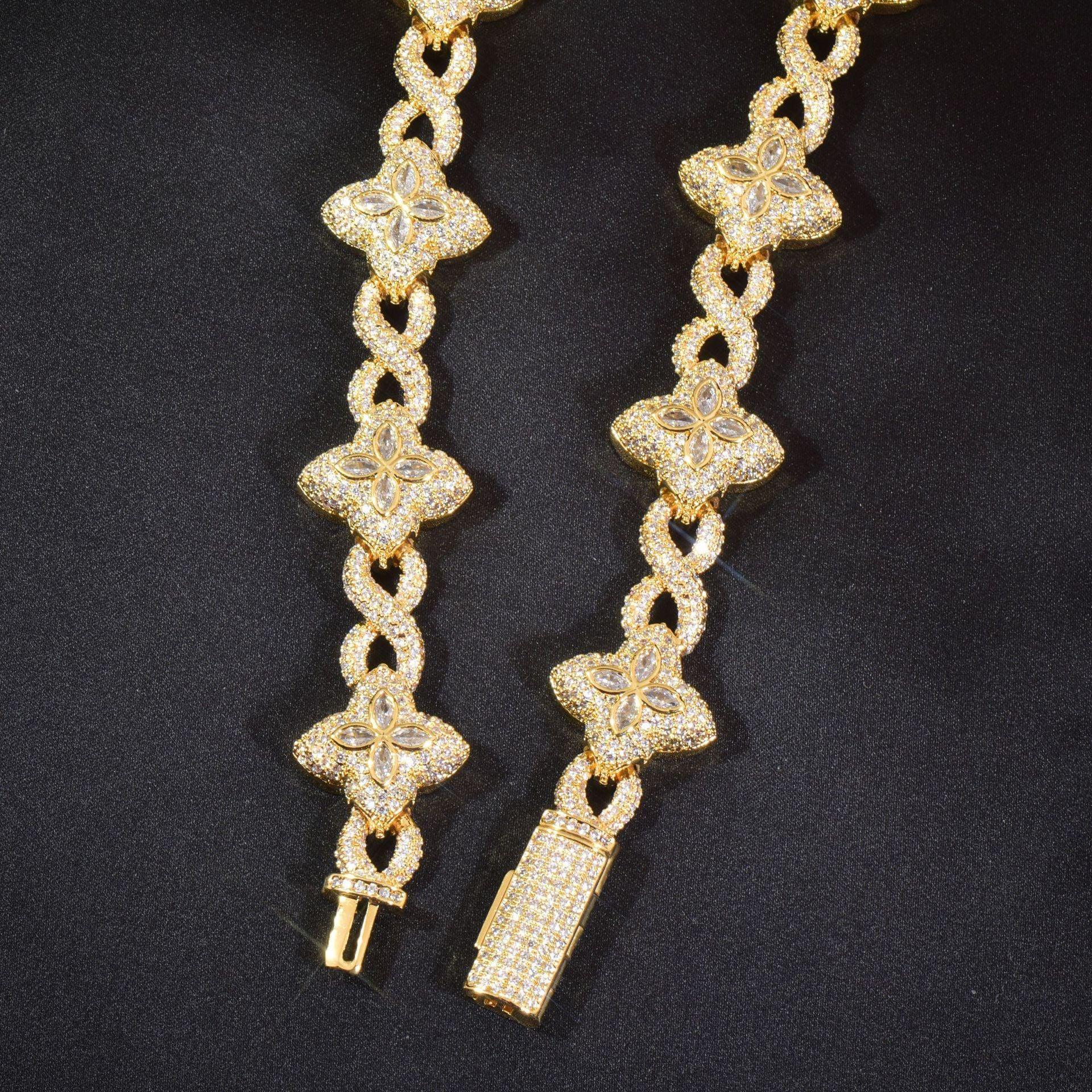 Iced Out 8-Shape Cuban Chain Zircon Necklace for Men | Caratix Jewelry - CaratixJewelry