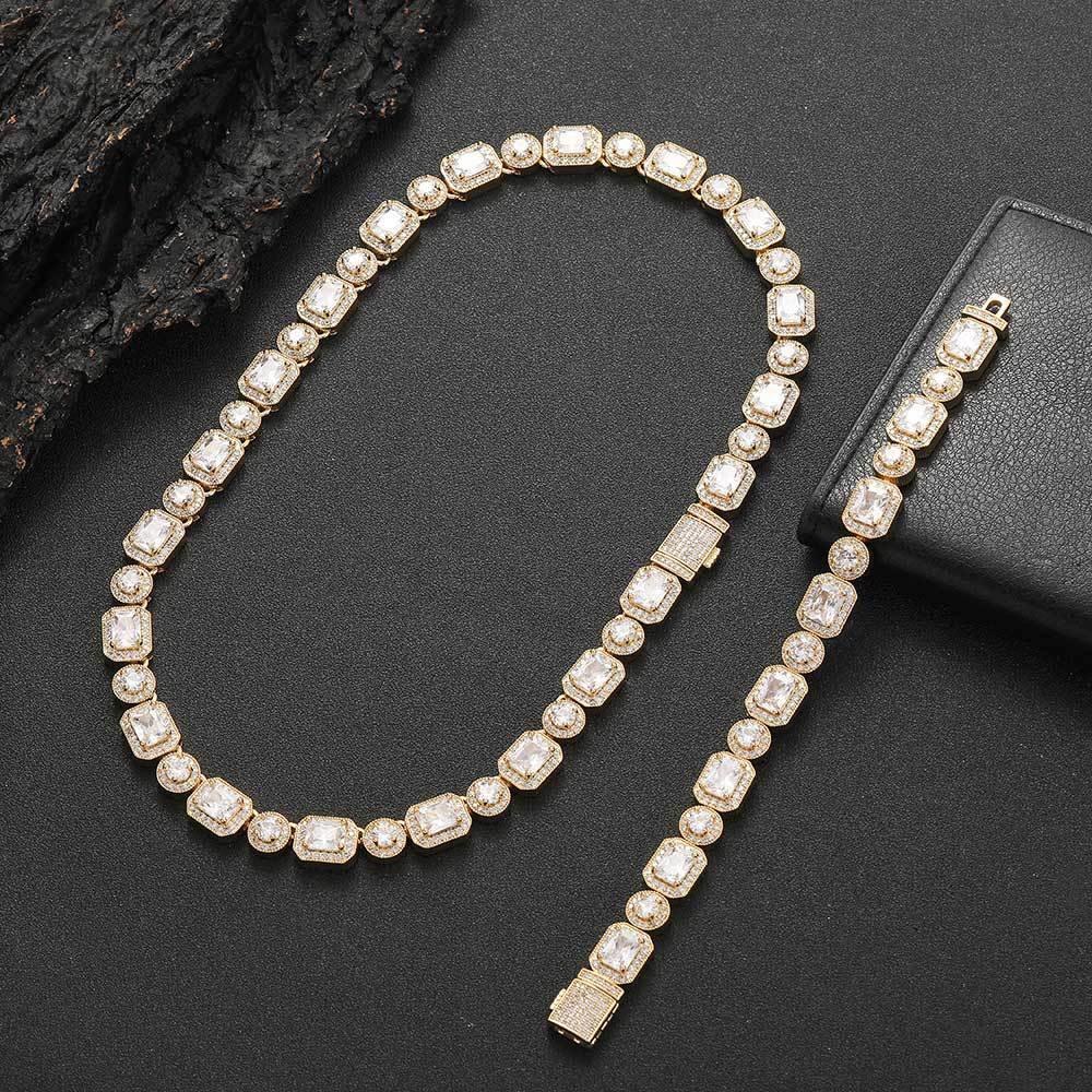 10mm Moissanite Candy Chain for Men – S925 Sterling Silver Luxury Hip Hop Necklace - CaratixJewelry