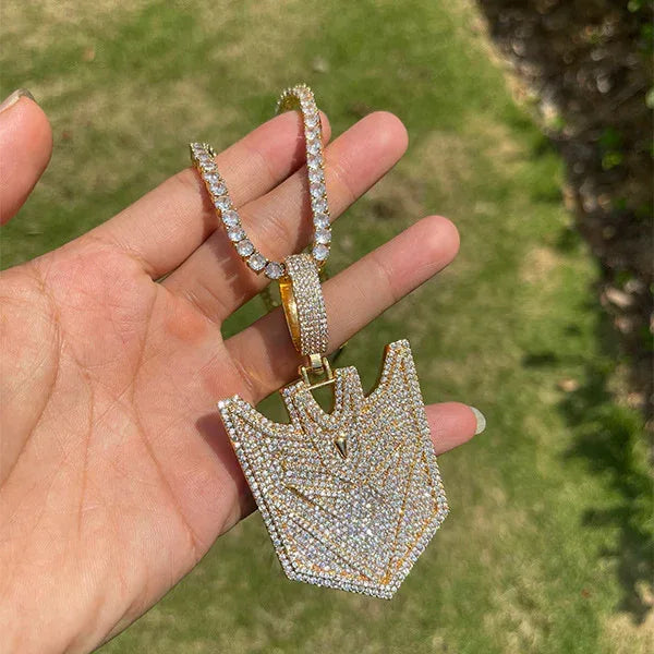 Luxury Iced Out Transformers Pendant for Men & Women | Hip Hop Robotic Head Necklace | Full CZ Unisex Bling | Cyberpunk Streetwear Jewelry | Caratix - CaratixJewelry