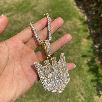 Luxury Iced Out Transformers Pendant for Men & Women | Hip Hop Robotic Head Necklace | Full CZ Unisex Bling | Cyberpunk Streetwear Jewelry | Caratix - CaratixJewelry