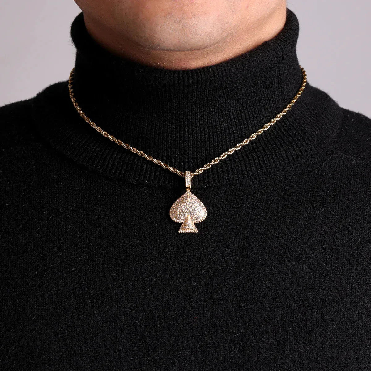 Men's "Love is a Gamble" Necklace | Premium Copper Red CZ Casino Jewelry - CaratixJewelry