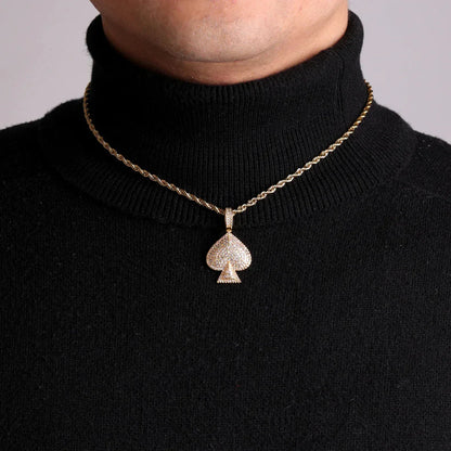 Men's "Love is a Gamble" Necklace | Premium Copper Red CZ Casino Jewelry - CaratixJewelry