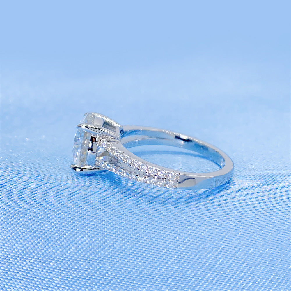 2026 Spring New S925 Silver 3ct Moissanite Ring | 3 Carat D Color VVS1 Solitaire | Caratix