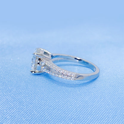 2026 Spring New S925 Silver 3ct Moissanite Ring | 3 Carat D Color VVS1 Solitaire | Caratix