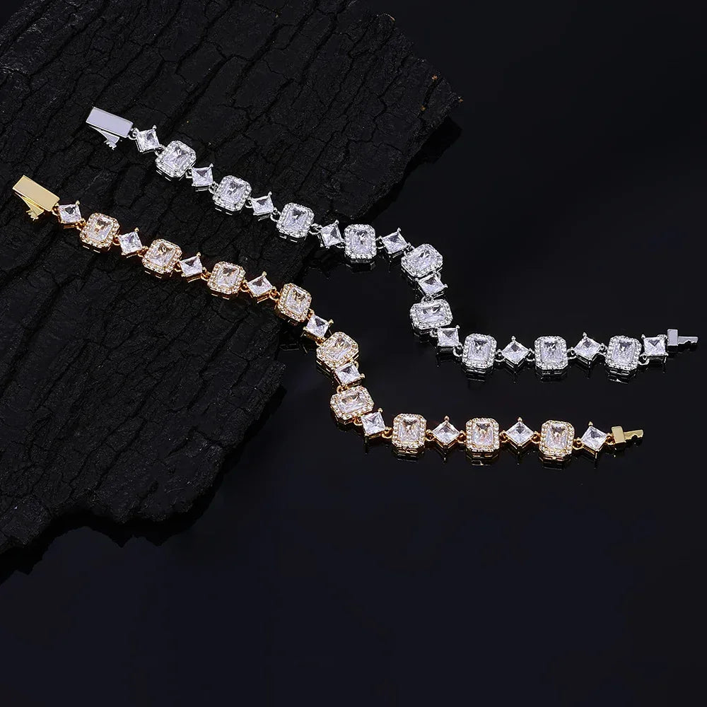Geometric Gemstone Star Zircon Hip Hop Jewelry Bracelet | Caratix Jewelry - CaratixJewelry