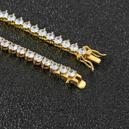 4mm Tennis Chain Bracelet with Prong-Set Zircon for Men & Women | Caratix Jewelry - CaratixJewelry