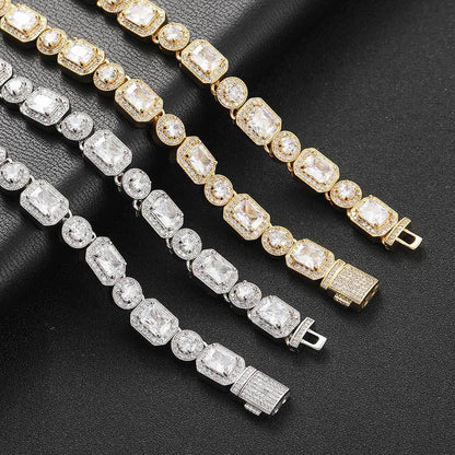 10mm Moissanite Candy Chain for Men – S925 Sterling Silver Luxury Hip Hop Necklace - CaratixJewelry