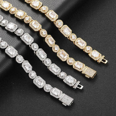 10mm Moissanite Candy Chain for Men – S925 Sterling Silver Luxury Hip Hop Necklace - CaratixJewelry