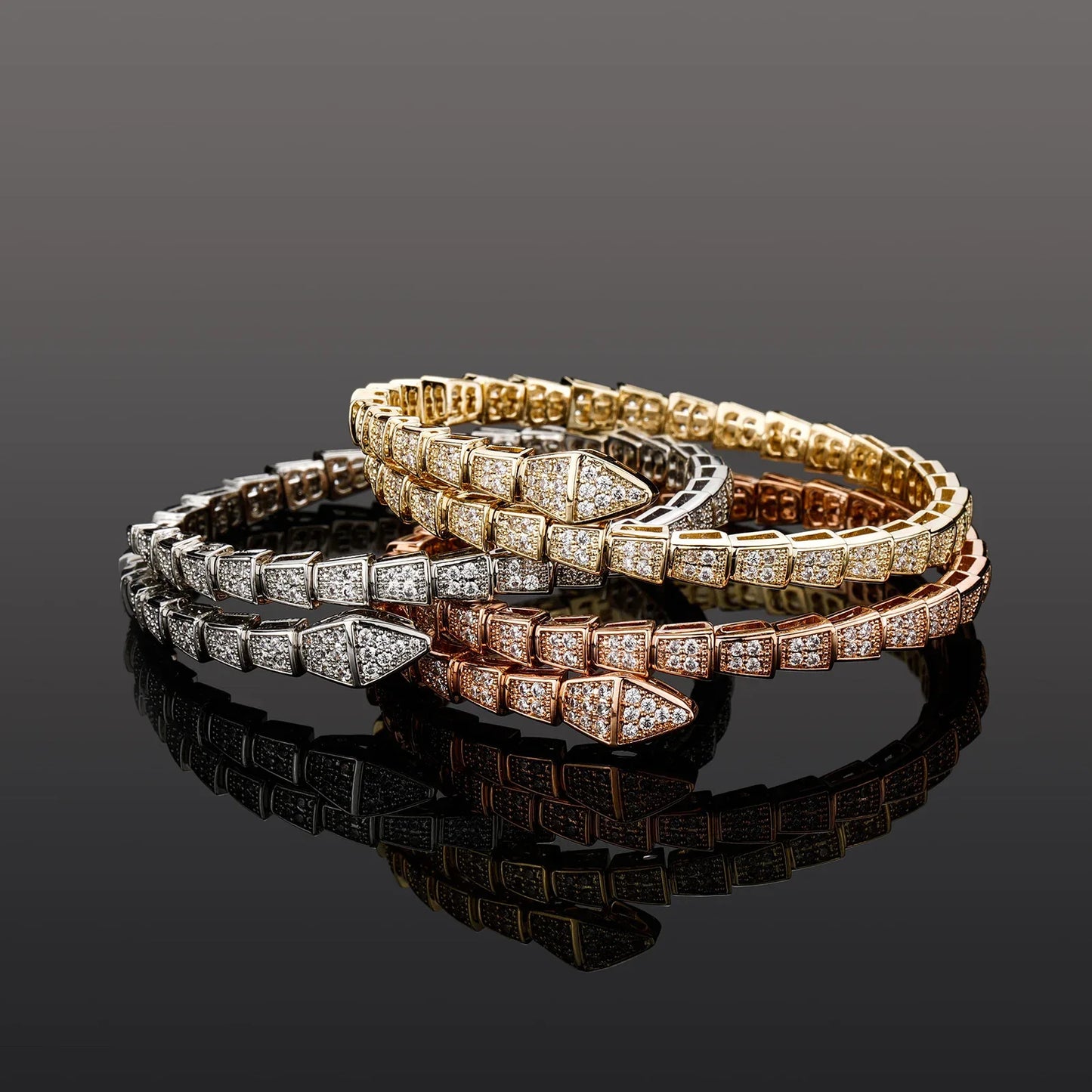 Mechanical Bone Joint Bracelet & Ring Set | Iced Out Skeleton Bling | Caratix