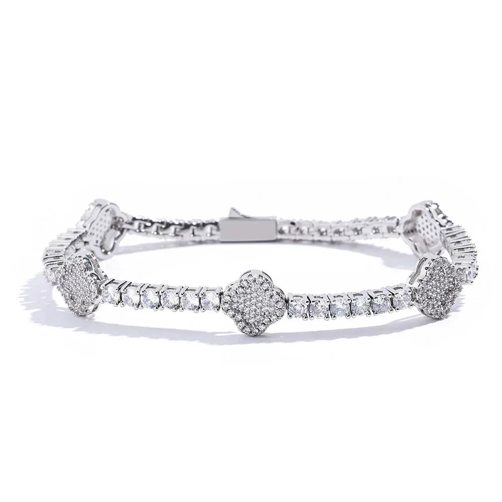 Zircon Tennis Chain Bracelet with Spring Clasp Hip Hop Jewelry for Men | Caratix Jewelry - CaratixJewelry