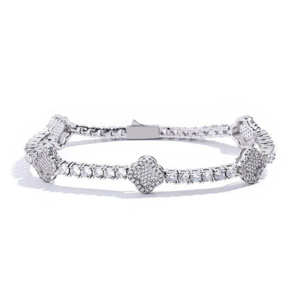 Zircon Tennis Chain Bracelet with Spring Clasp Hip Hop Jewelry for Men | Caratix Jewelry - CaratixJewelry