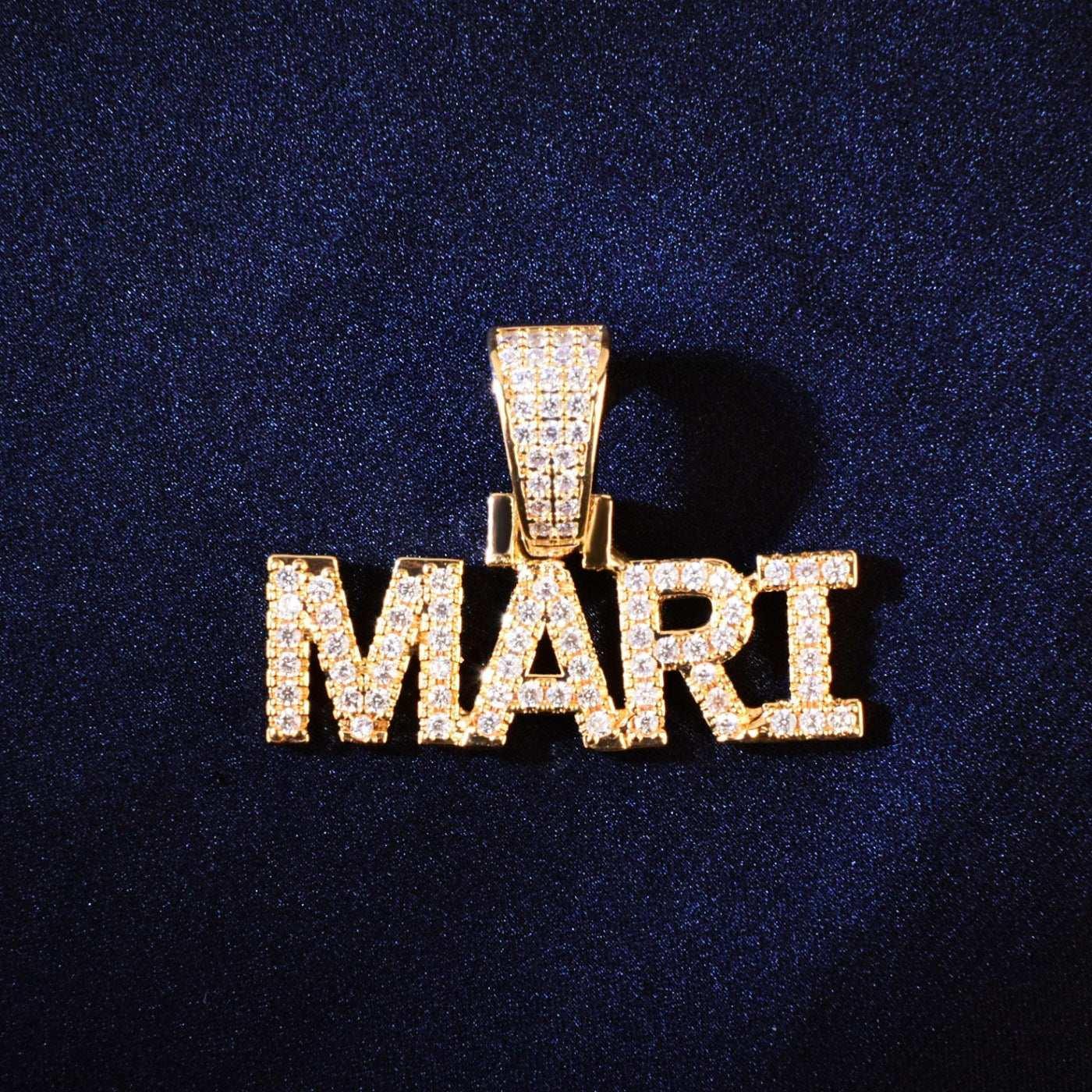 Mini Letter Pendant Necklace | CZ Hip Hop Personalized Initial Dainty Jewelry - CaratixJewelry