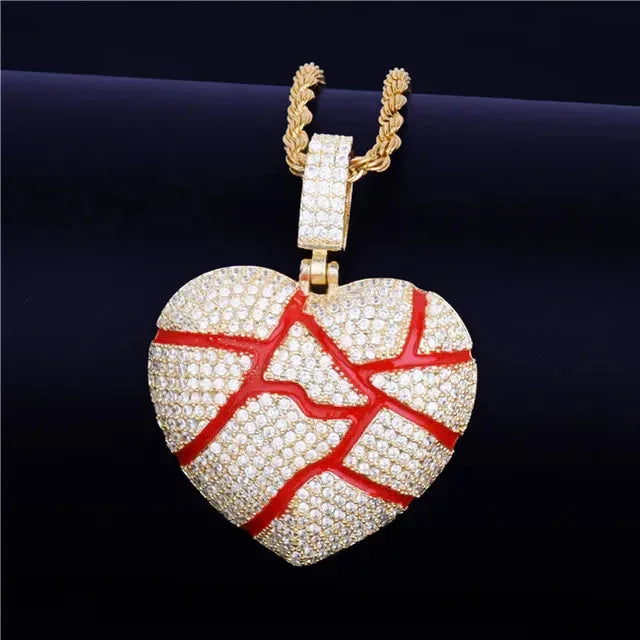 Men's Heartbreak Necklace | Premium Copper CZ Emotional Jewelry Caratix - CaratixJewelry