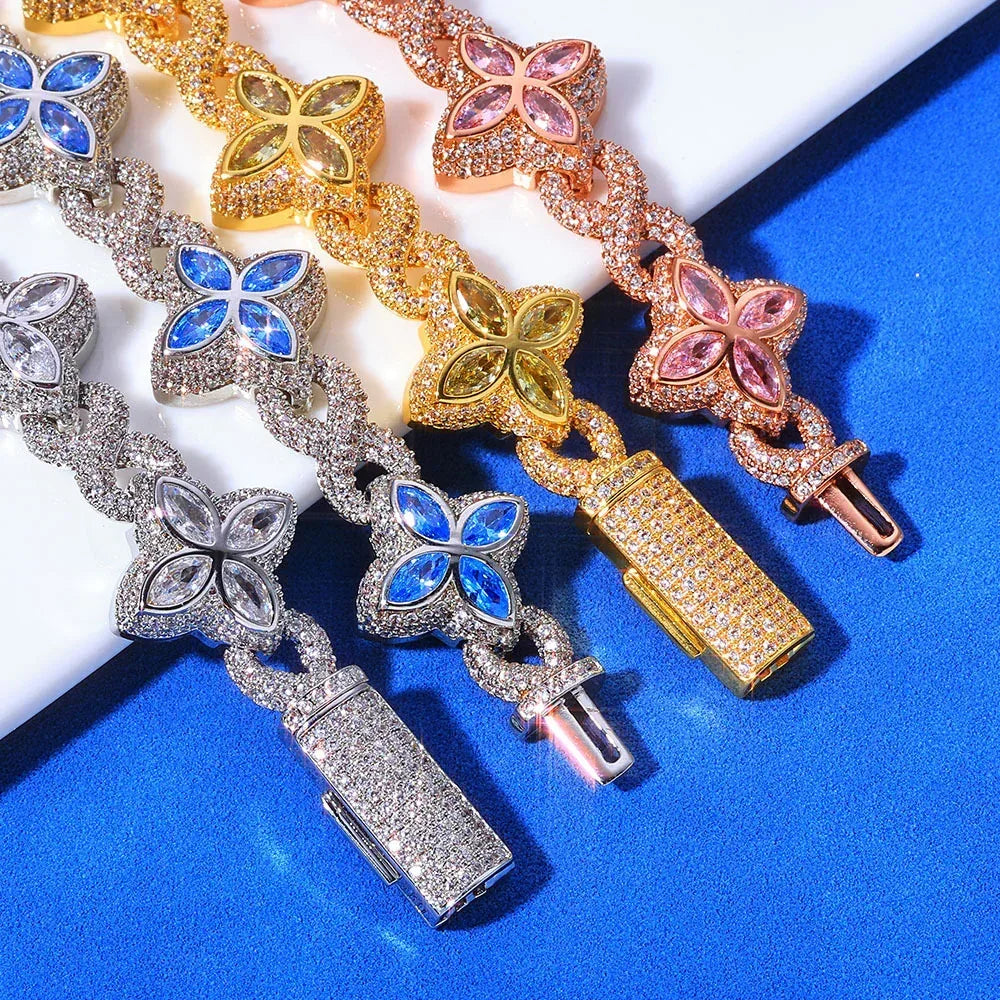 Figure 8 Cuban Chain Iced Out Zircon Hip Hop Necklace for Men | Caratix Jewelry - CaratixJewelry