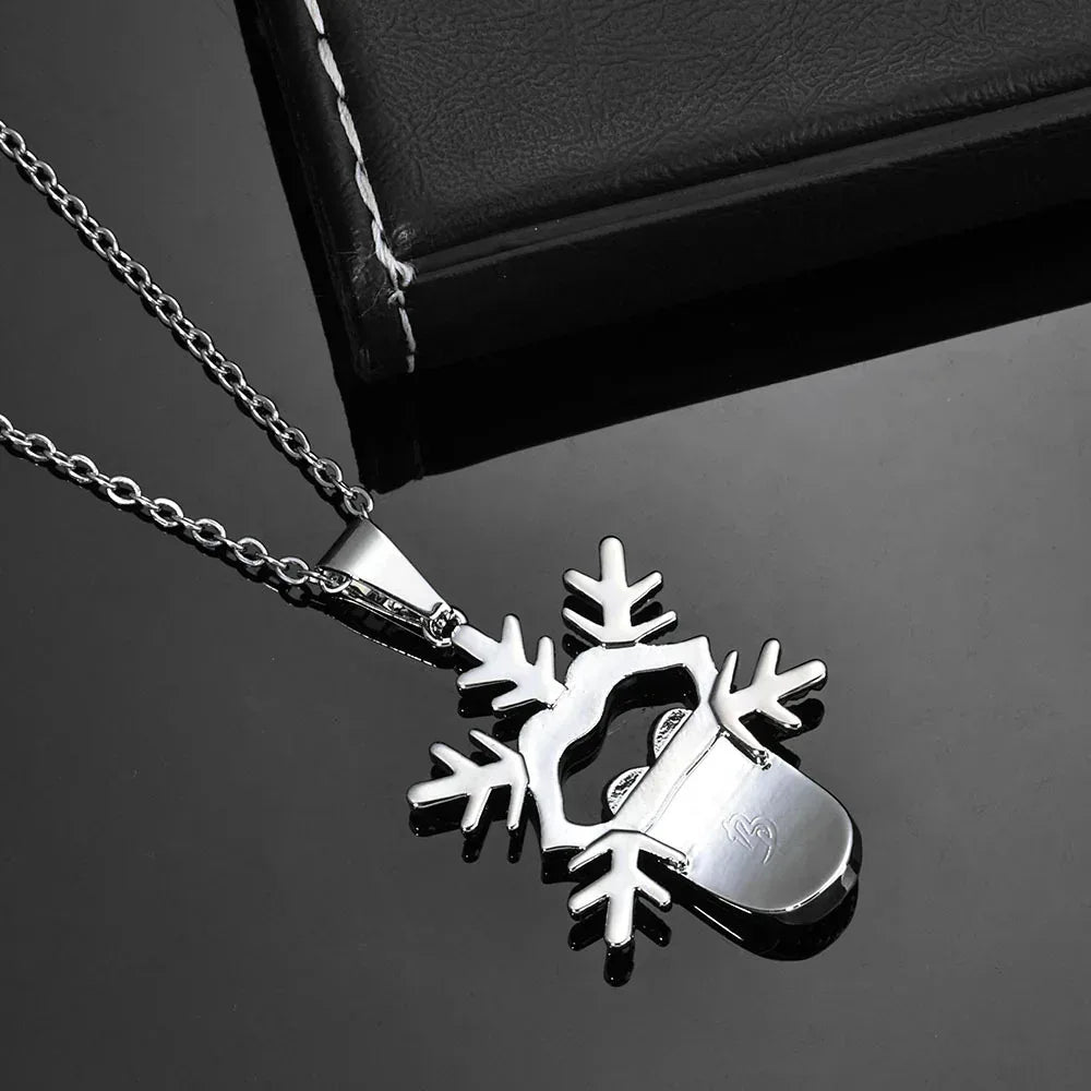 Snowflake Tongue Pendant Necklace Zircon Hip Hop Jewelry | Caratix Jewelry - CaratixJewelry