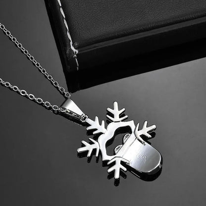 Snowflake Tongue Pendant Necklace Zircon Hip Hop Jewelry | Caratix Jewelry - CaratixJewelry