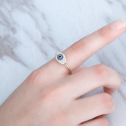 S925 Sterling Silver All-Seeing Eye Ring | Iced Out Hip Hop Band | Caratix