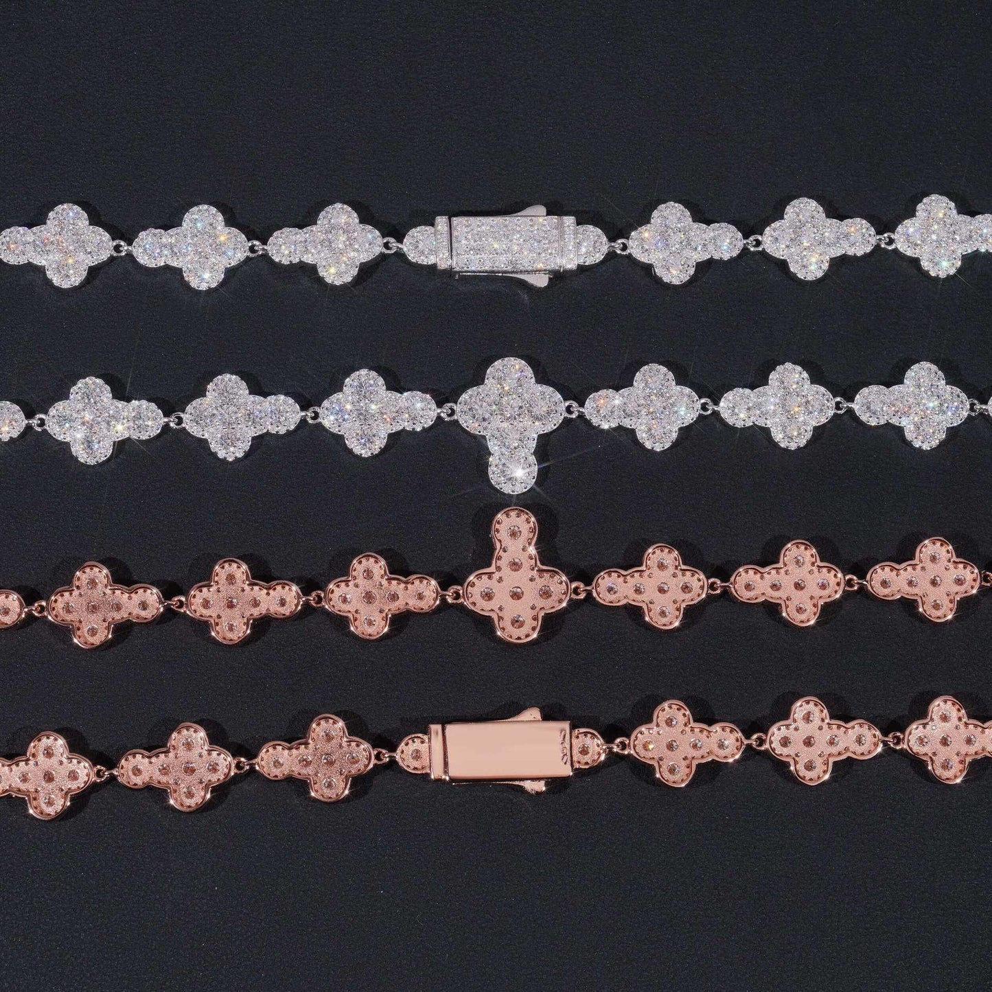 13mm Moissanite Cross Cuban Link Necklace | S925 Silver Men’s Hip Hop Chain - CaratixJewelry