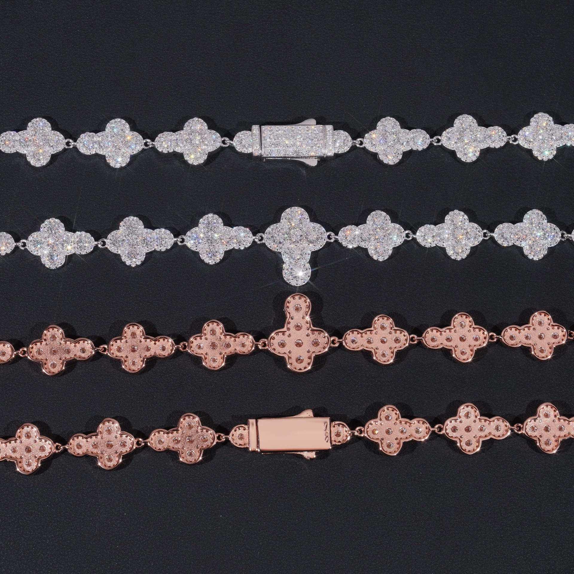 13mm Moissanite Cross Cuban Link Necklace | S925 Silver Men’s Hip Hop Chain - CaratixJewelry