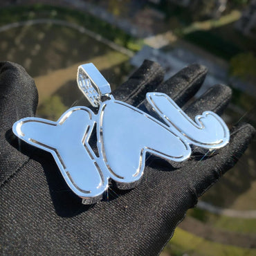 Colored CZ Letter Pendant | DIY Custom Initial Hip Hop Trendy Necklace - CaratixJewelry