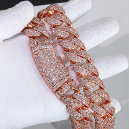 Custom 22mm Bubble Cuban Bracelet | Heavy weight Gold Chain for Rapper - CaratixJewelry