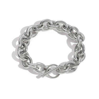 12mm Stainless Steel Cross and O-Link Bracelet - CaratixJewelry