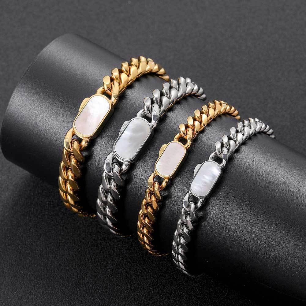 Miami Cuban Chain Bracelet with Shell Clasp Caratix - CaratixJewelry