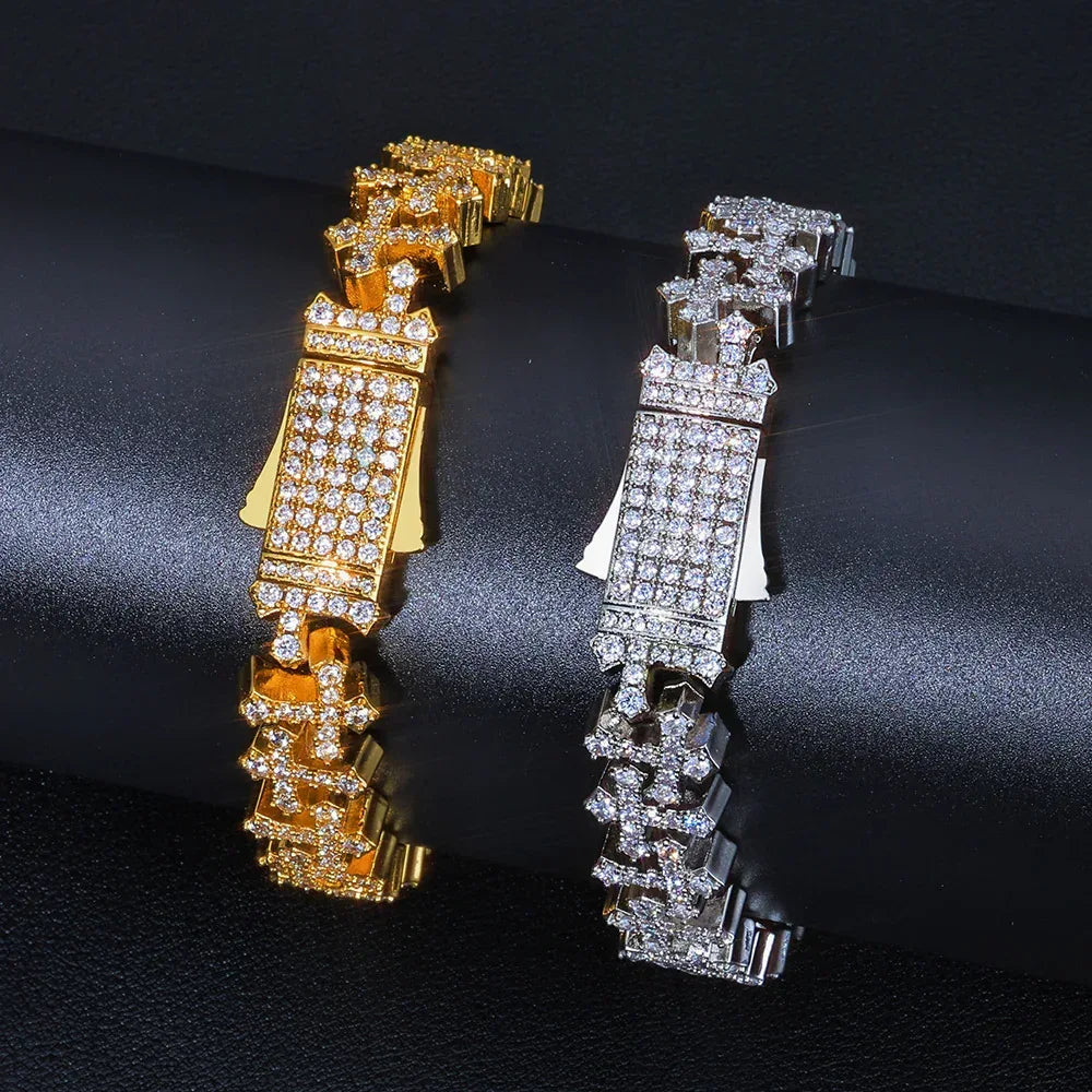 Rapper Iced Out Chain Cross Snowflake Zircon Hip Hop Necklace for Men | Caratix Jewelry - CaratixJewelry